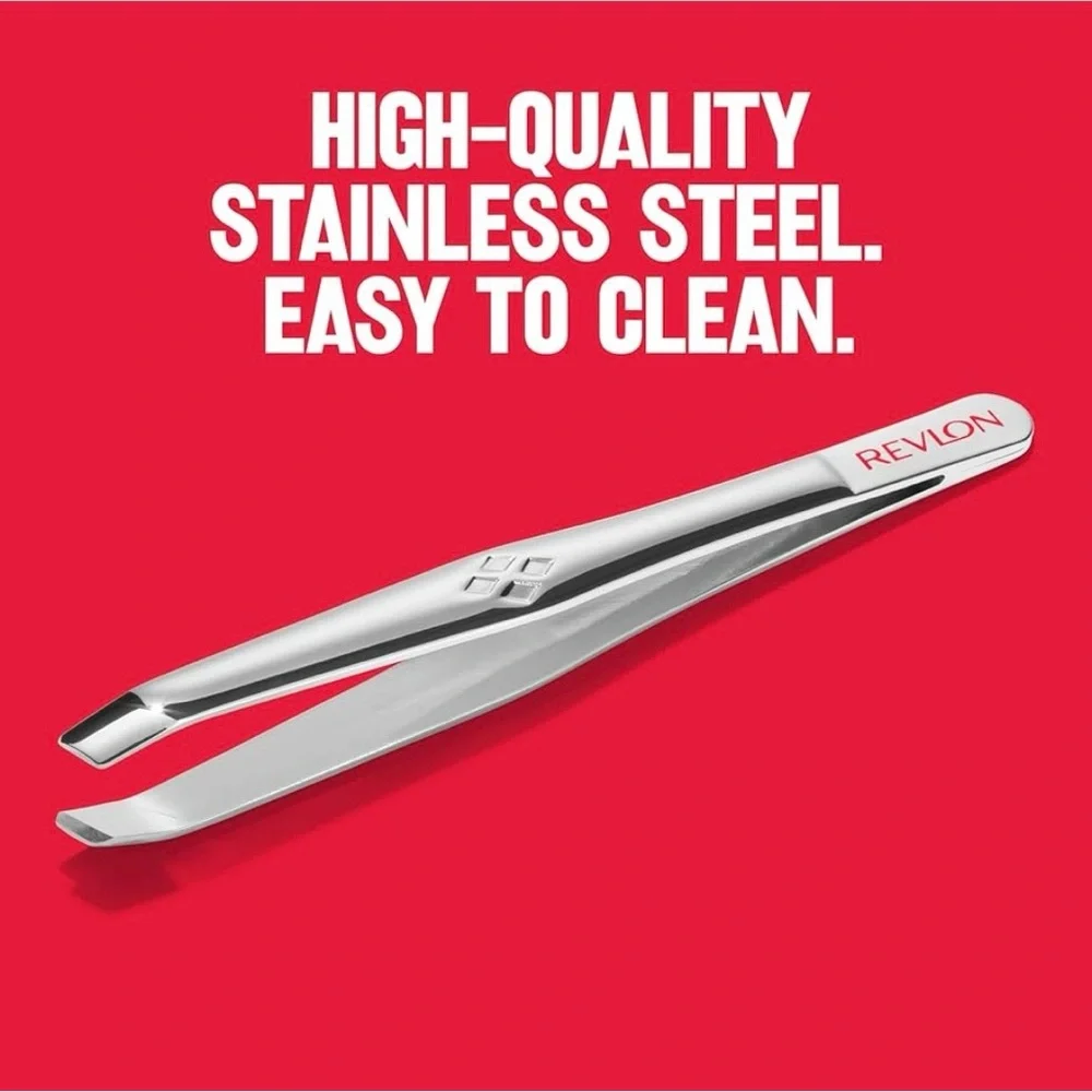 NWT Revlon Multipurpose Hair Removal Tweezer Precision Slant Tip Stainless Steel - Picture 1 of 4